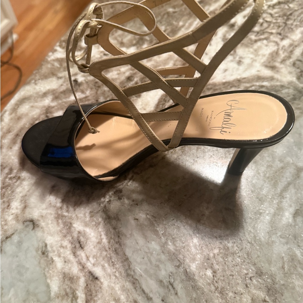 Amalfi Black and Cream Sophisticated Heels
